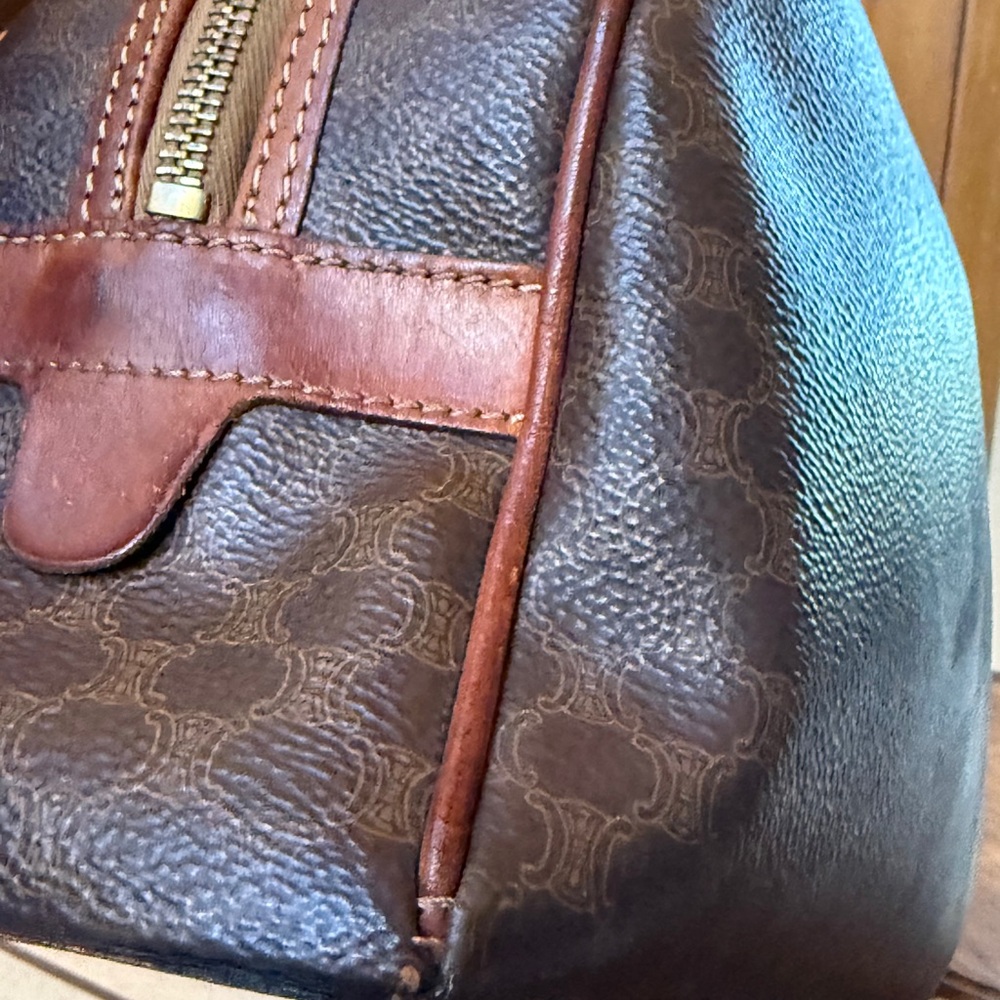 Celine Authentic Brown Dome Satchel Handbag - Brown - Picture 12 of 16
